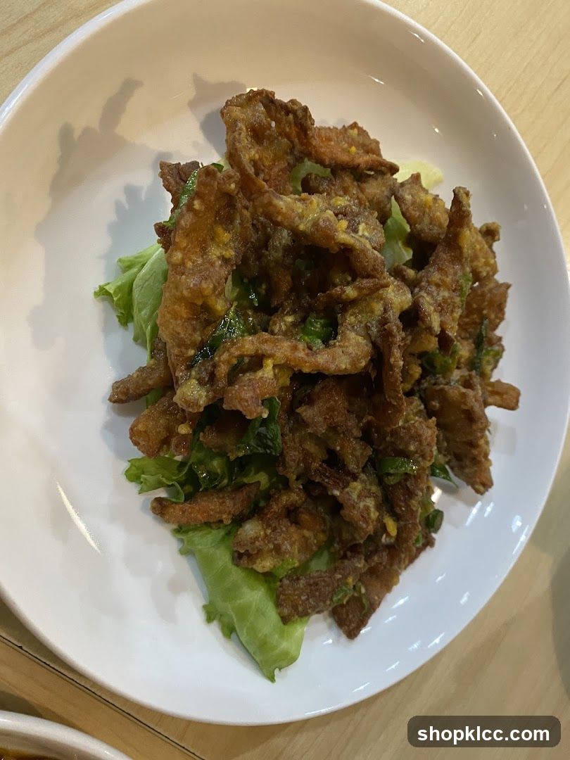 Fried Food with Greens