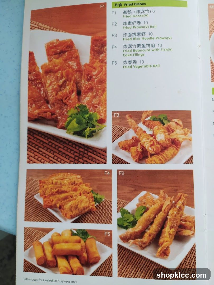 Fried Dishes Menu Page