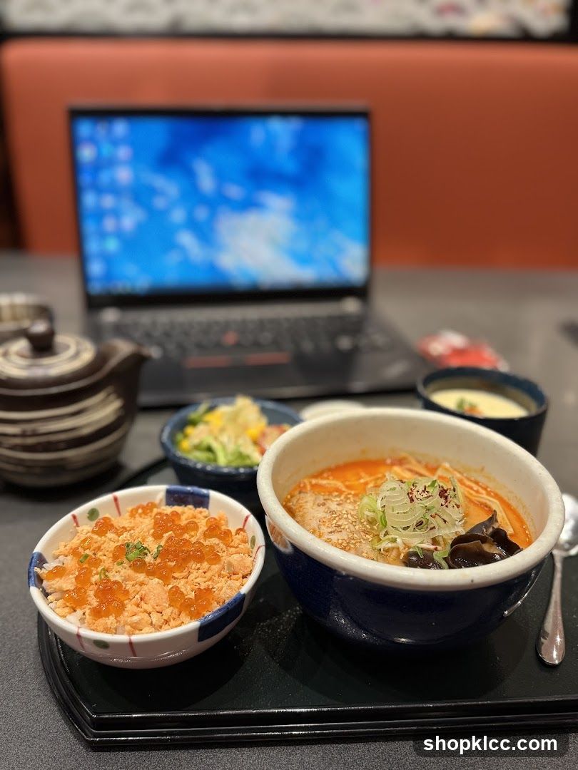 Ramen and Salmon Roe Rice Bowl