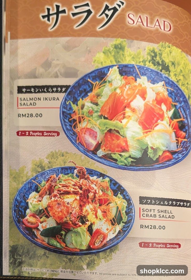 Salad Menu