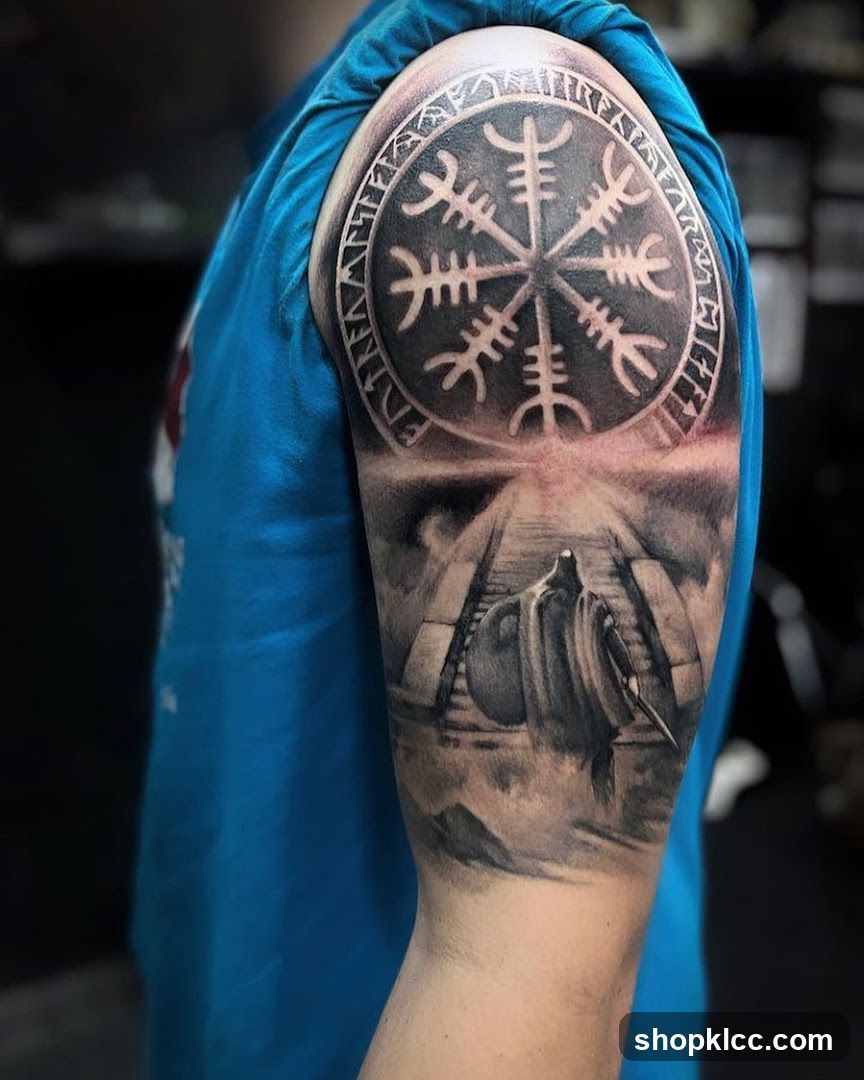 Viking Helm of Awe Tattoo