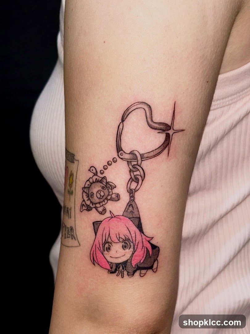 Tattoo of Anya Forger Keychain