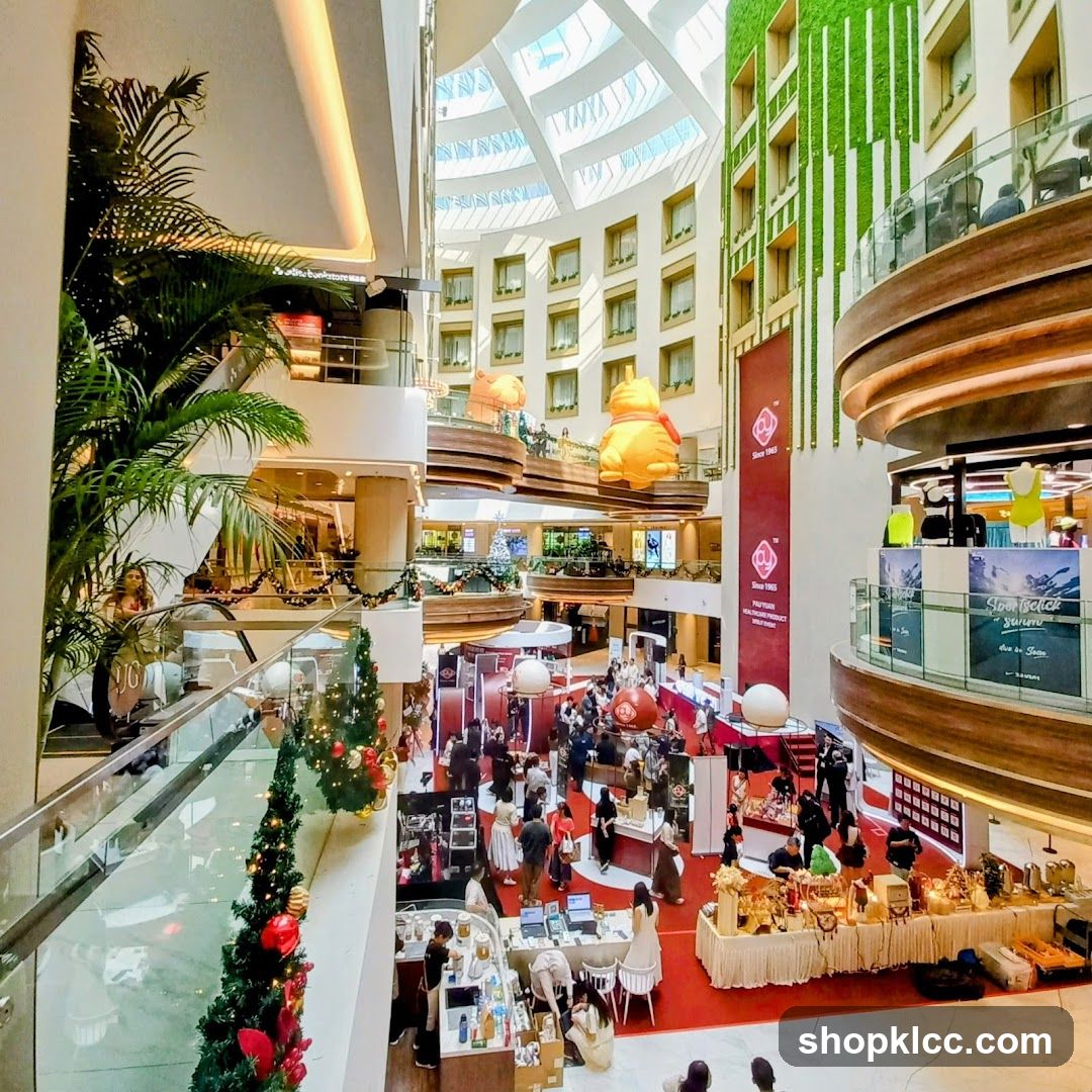 Indoor Atrium with Holiday Decorations