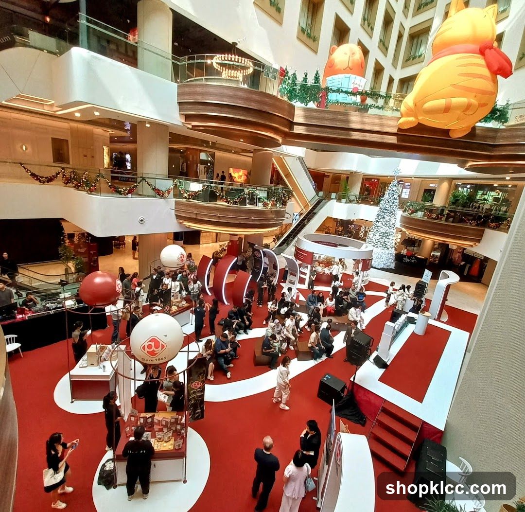 Christmas decorations in a shopping mall