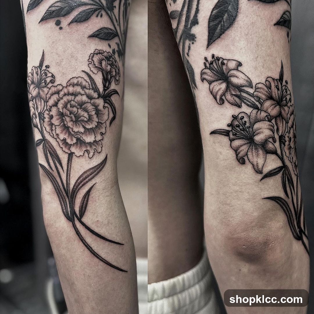 Floral Tattoo on Arm