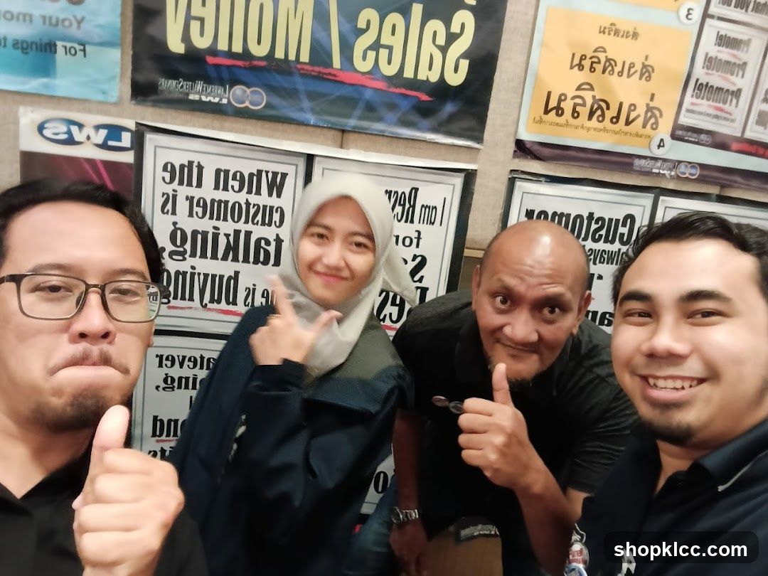 Group Selfie with Motivational Posters