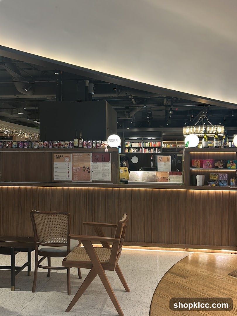 Cafe Interior with Seating and Counter