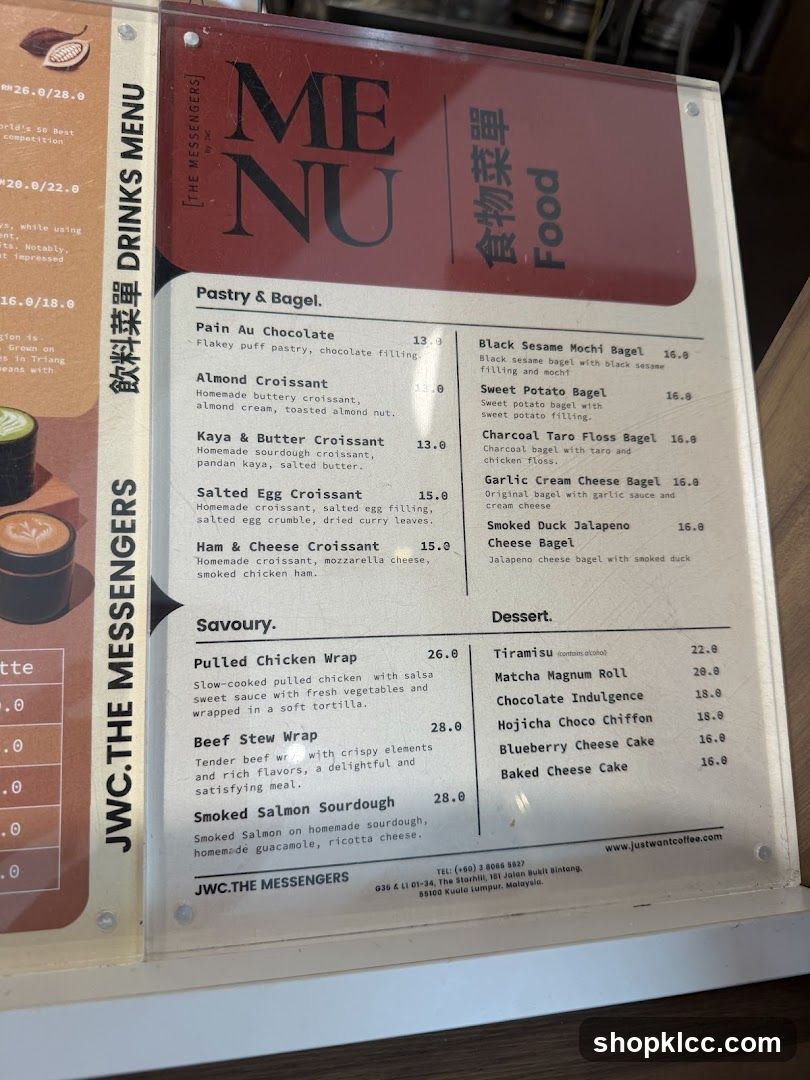 The Messengers Menu