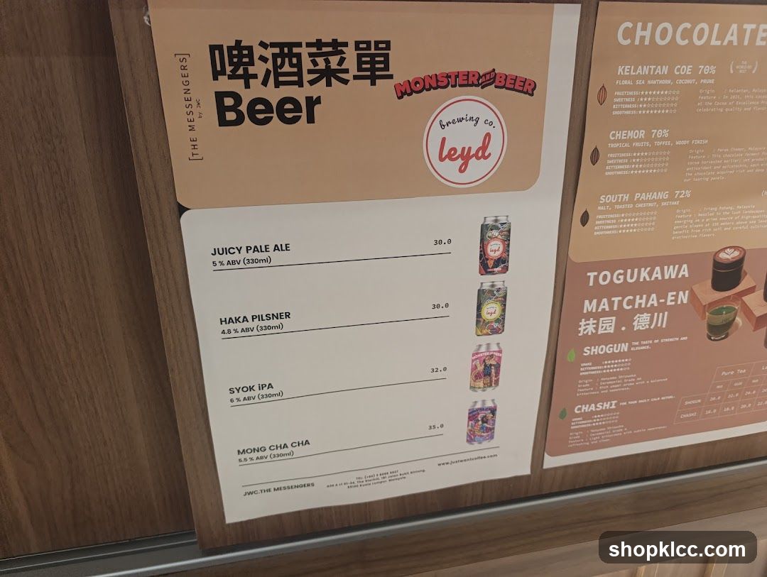Beer Menu