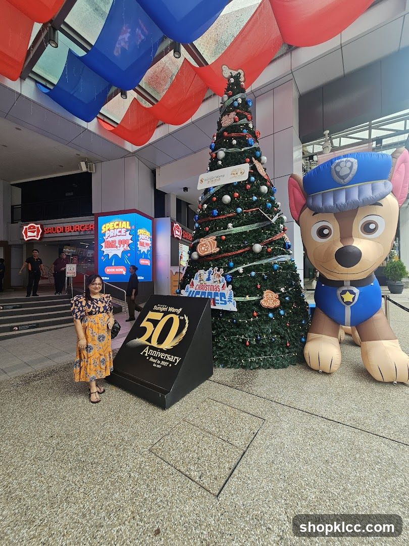 Christmas Decorations and a Woman