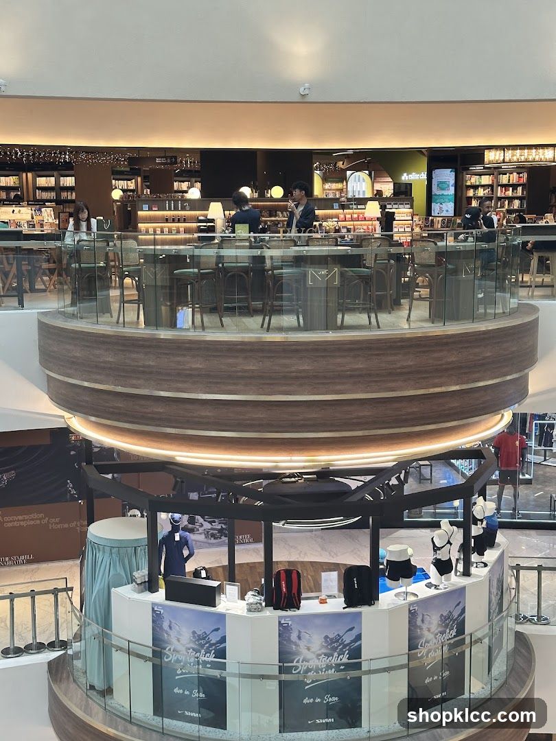 Interior of a multi-level retail space