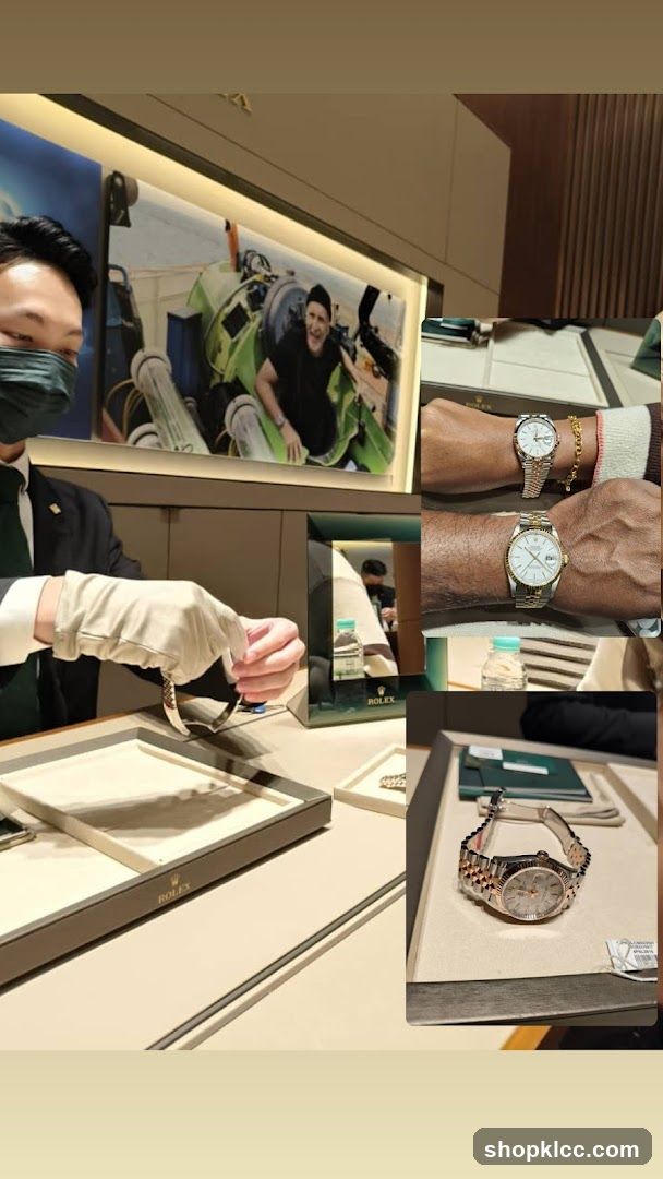 Rolex watches on display