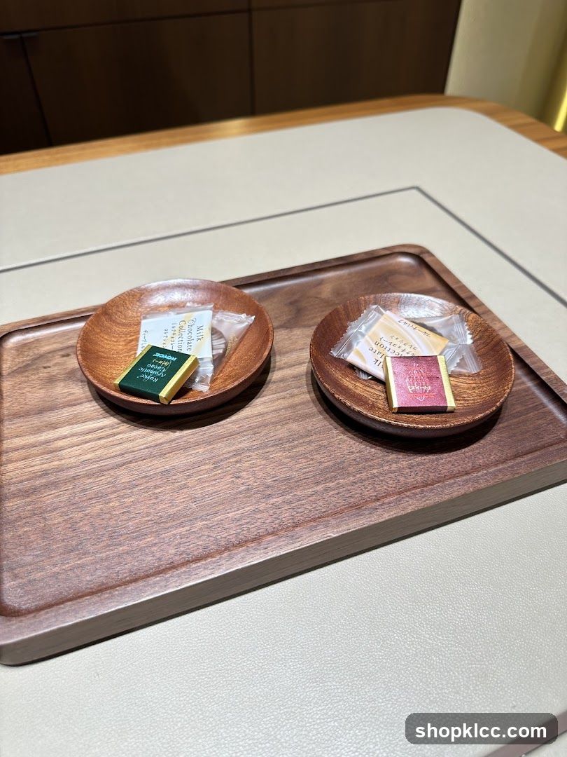 Chocolates on a Wooden Tray