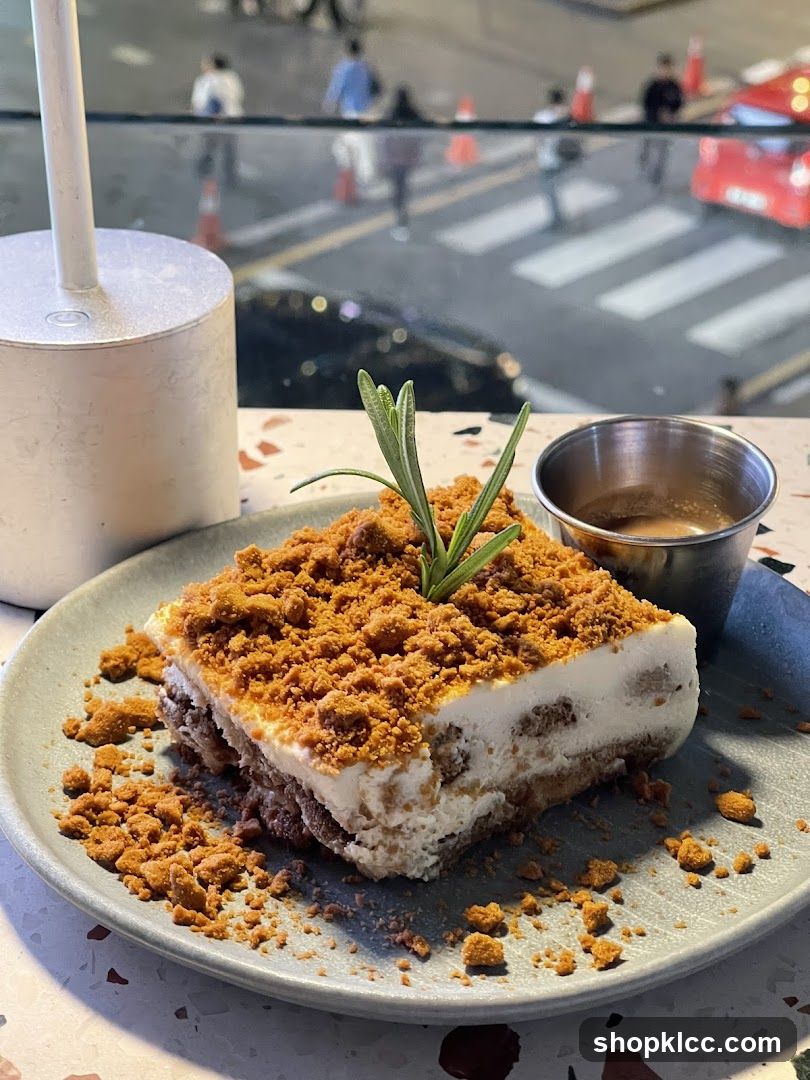 Dessert with Crumbles and Sauce