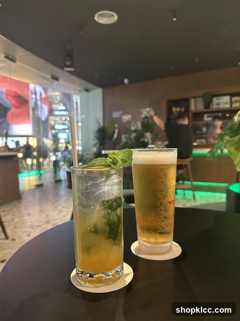 Drinks on a table