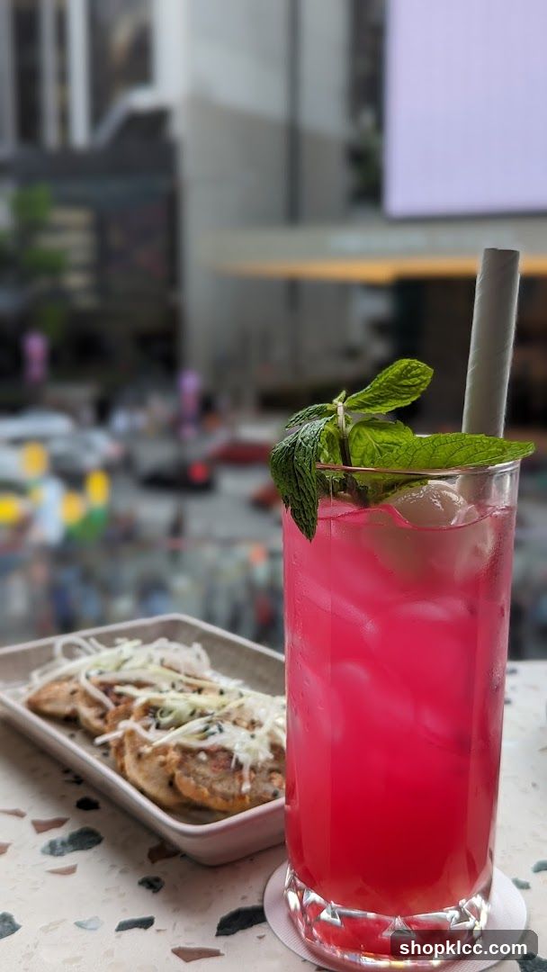 Pink Drink and Appetizer