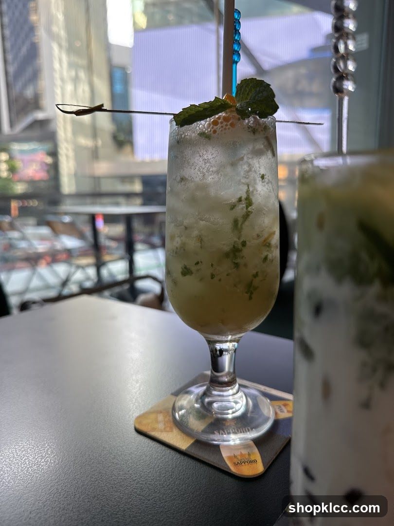 Cocktails on a table
