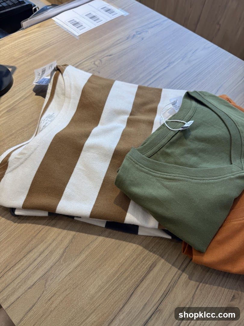 Folded T-shirts