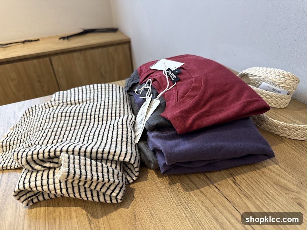 Folded Clothes and Belt
