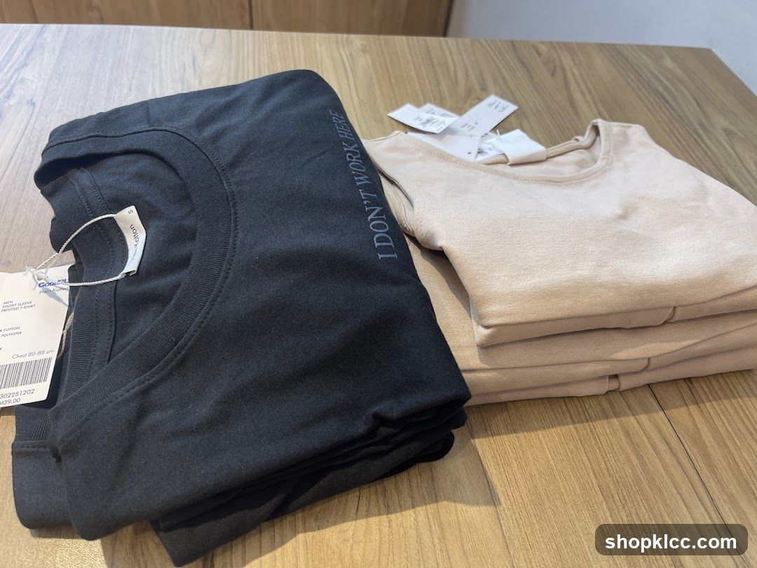 Folded T-shirts