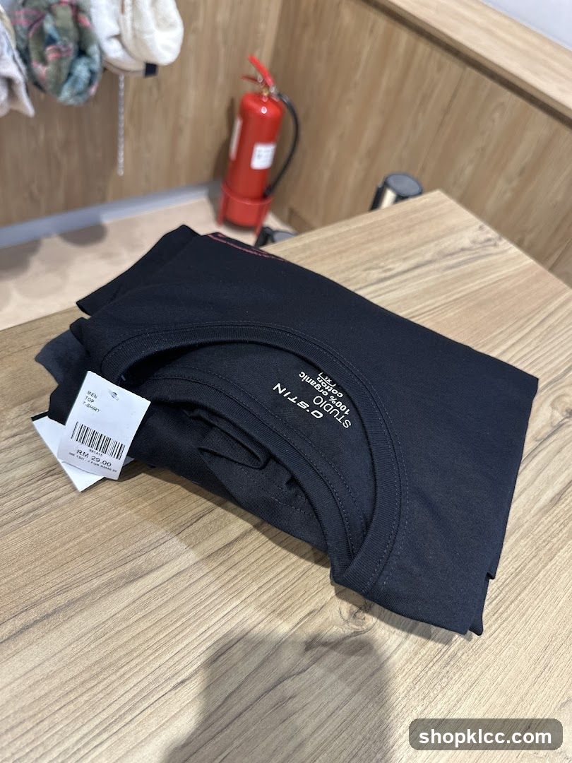 Folded Black T-Shirt