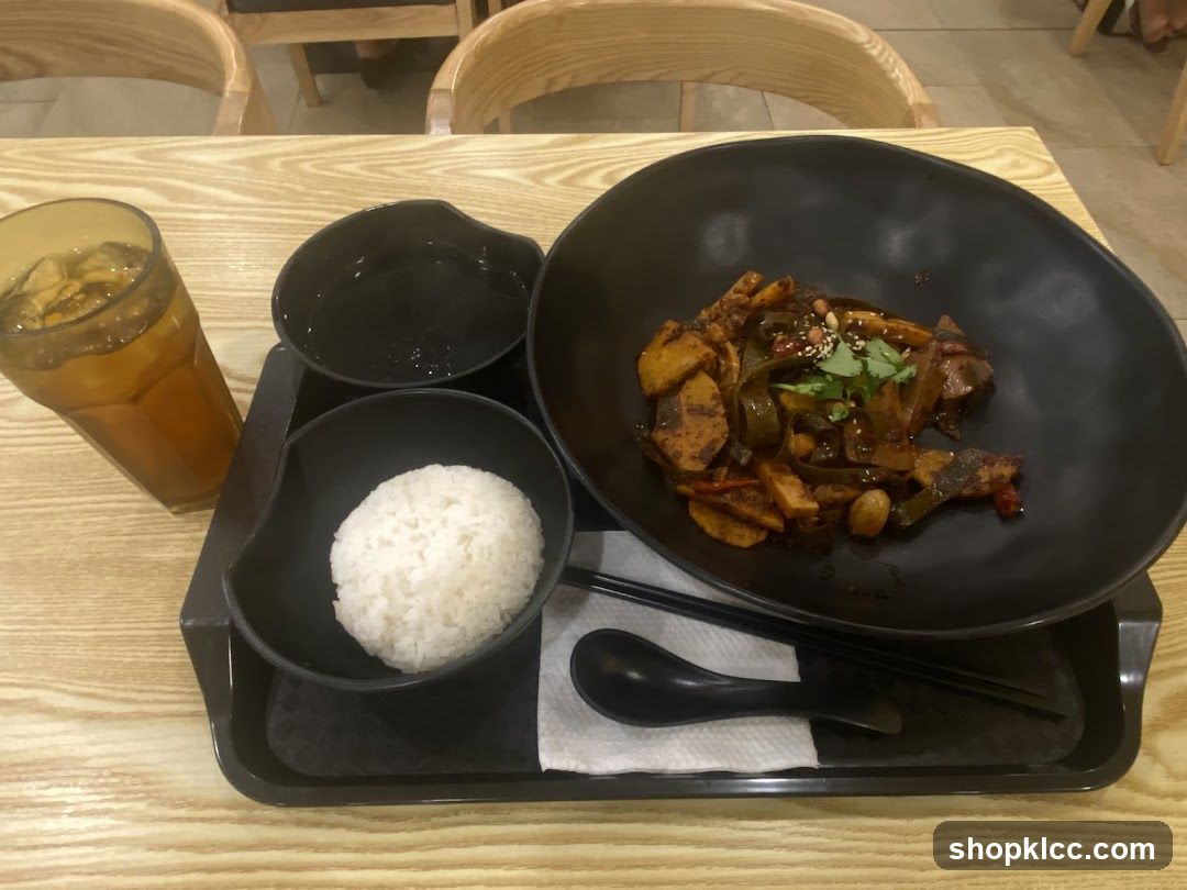 Meal with Rice and Drink