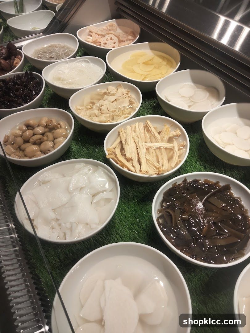 Buffet Display of Ingredients