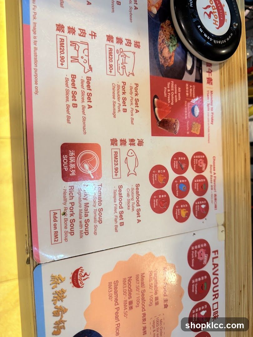 Hotpot Kitchen Menu