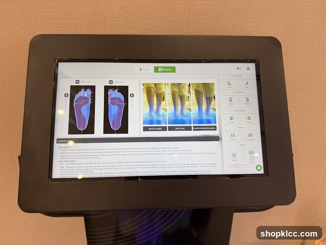 Foot Analysis Screen