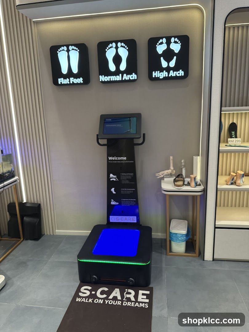 Foot scanning station