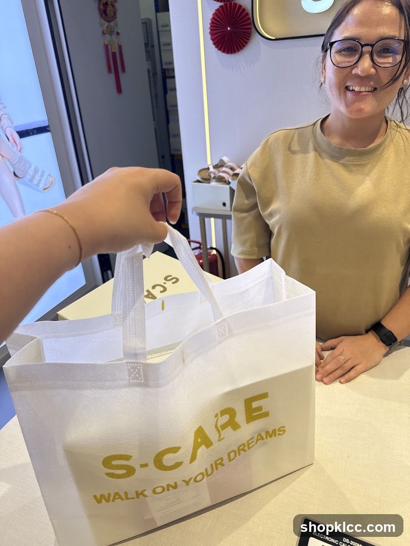 Customer Receiving Shopping Bag