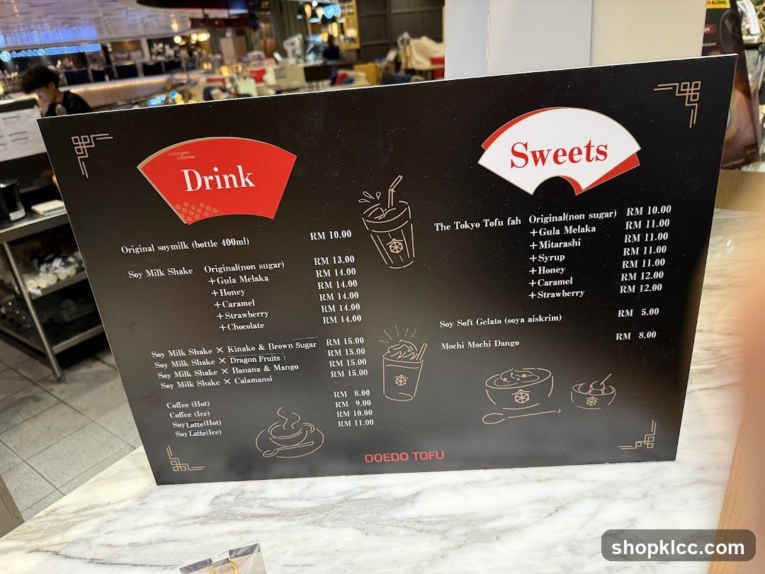 OEDO TOFU Menu