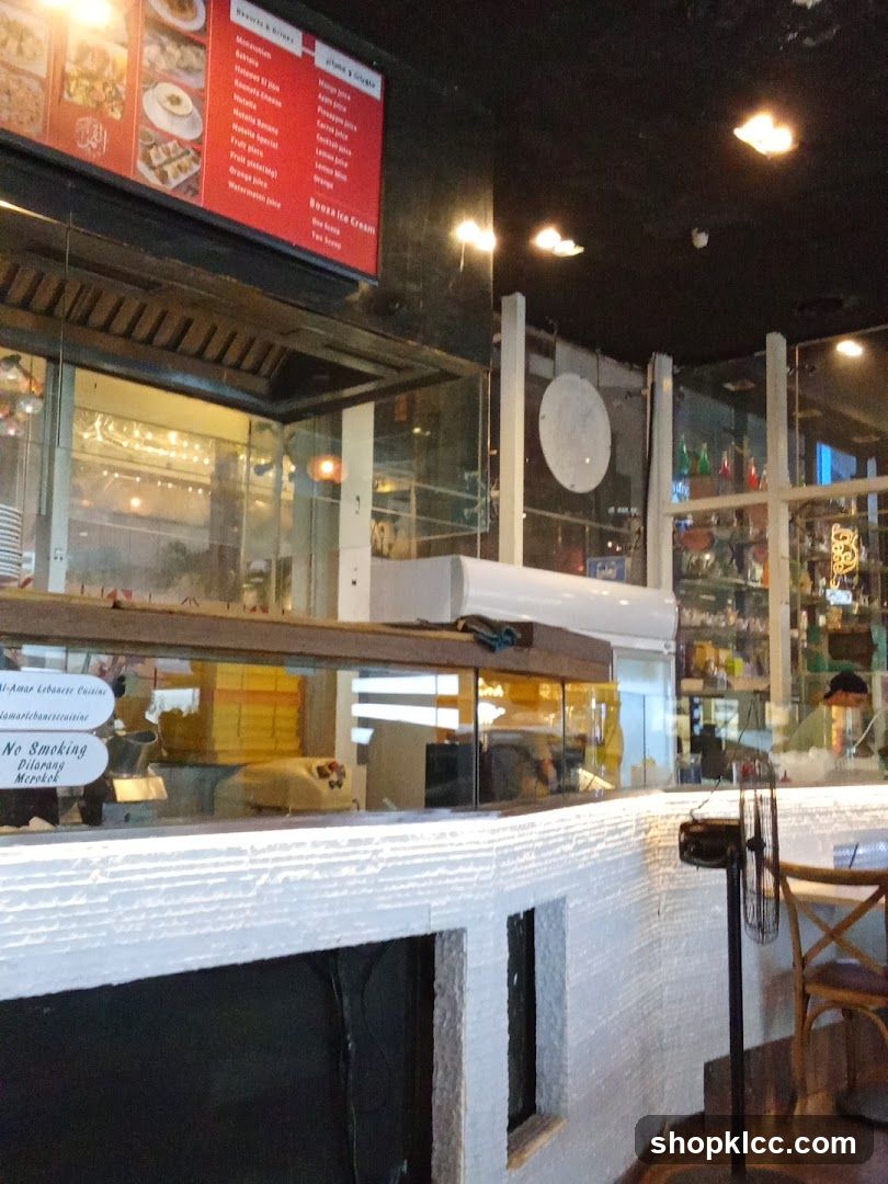 Restaurant Interior with Menu