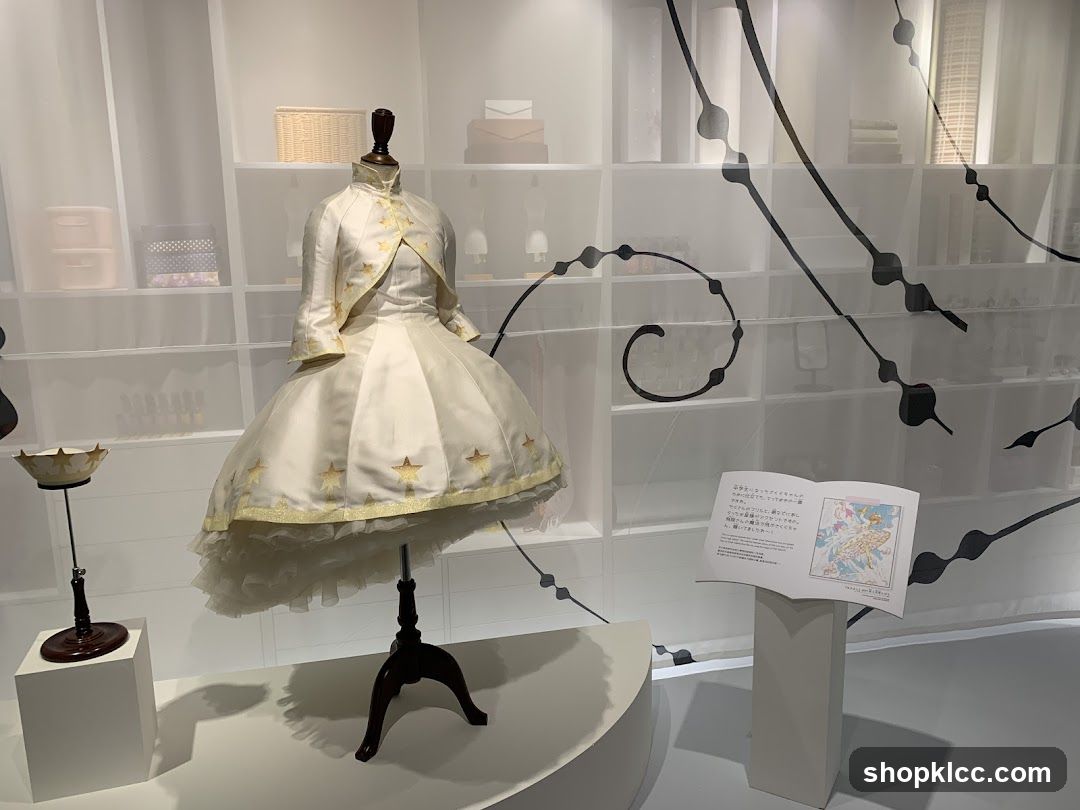 Exhibition Display of a Star-Adorned Dress