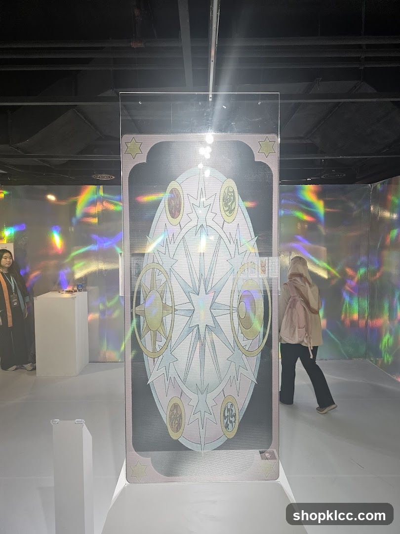 Card Display with Rainbow Reflections