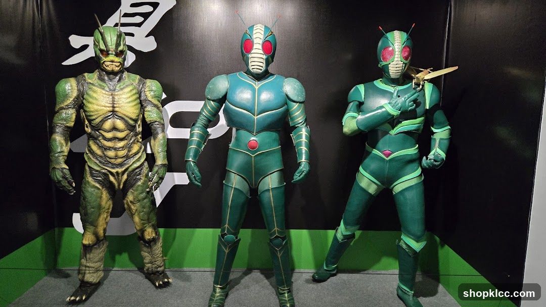 Three Kamen Rider figures