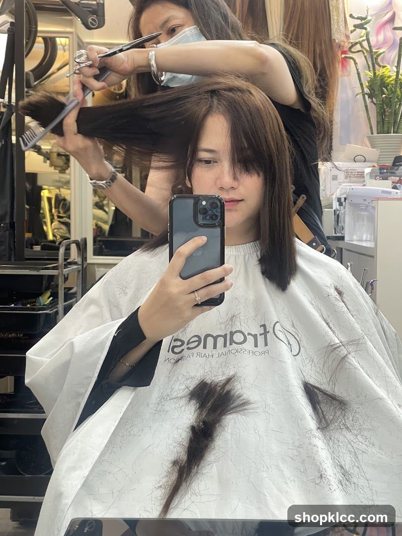 Haircut in Progress