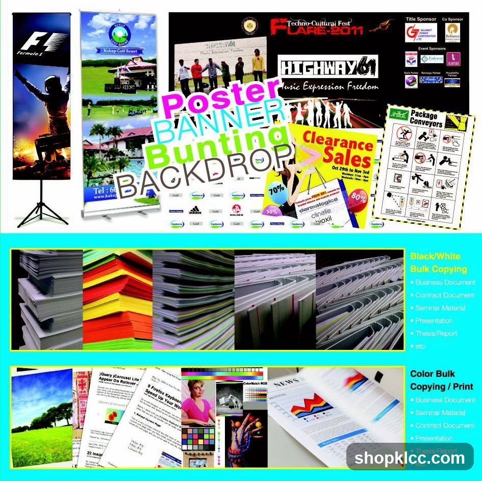 Printing Services Collage