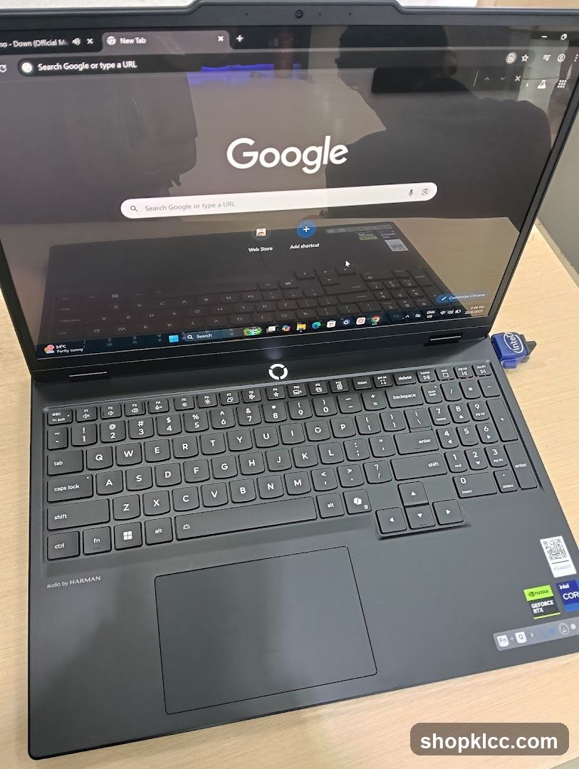 Laptop with Google Search Page
