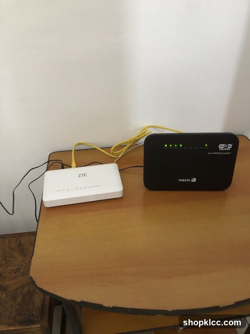 Two Routers on a Desk