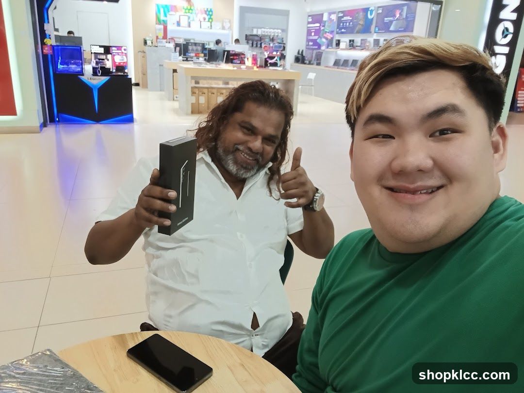 Two men in a store