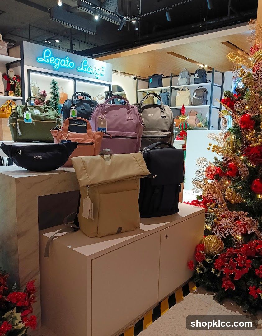 Backpacks displayed in a store
