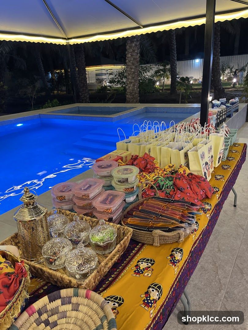 Party Favors and Treats by the Pool