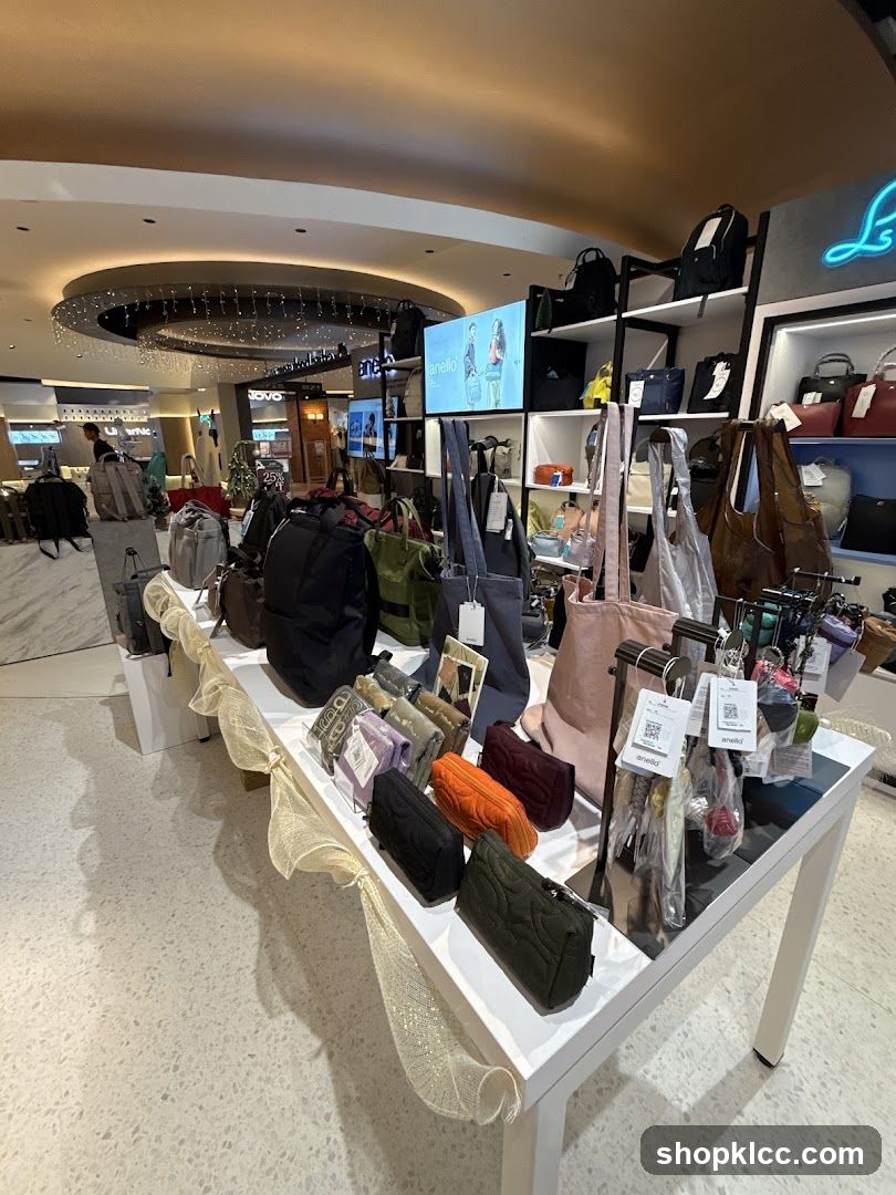 Bags and Accessories Display