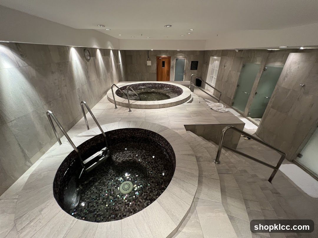 Spa Area with Hot Tubs and Showers