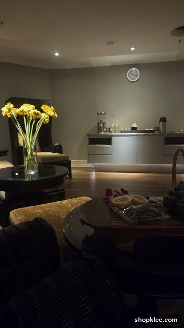 Spa waiting area with refreshments