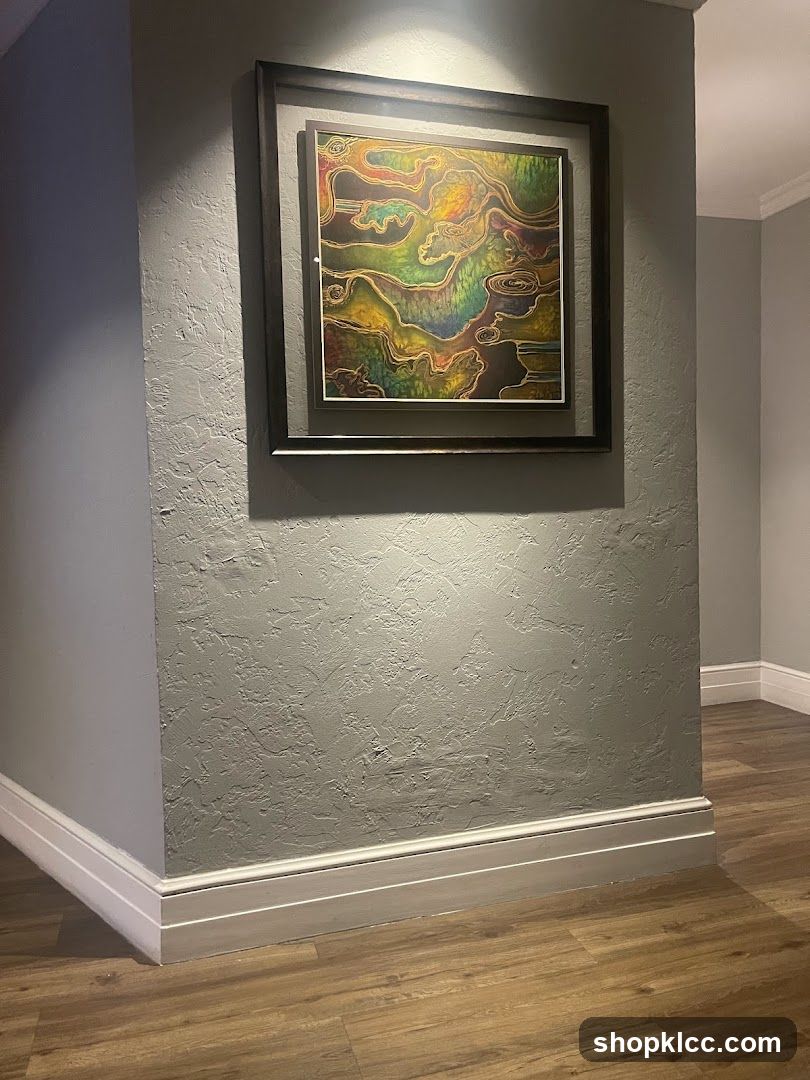 Abstract Artwork on Textured Wall