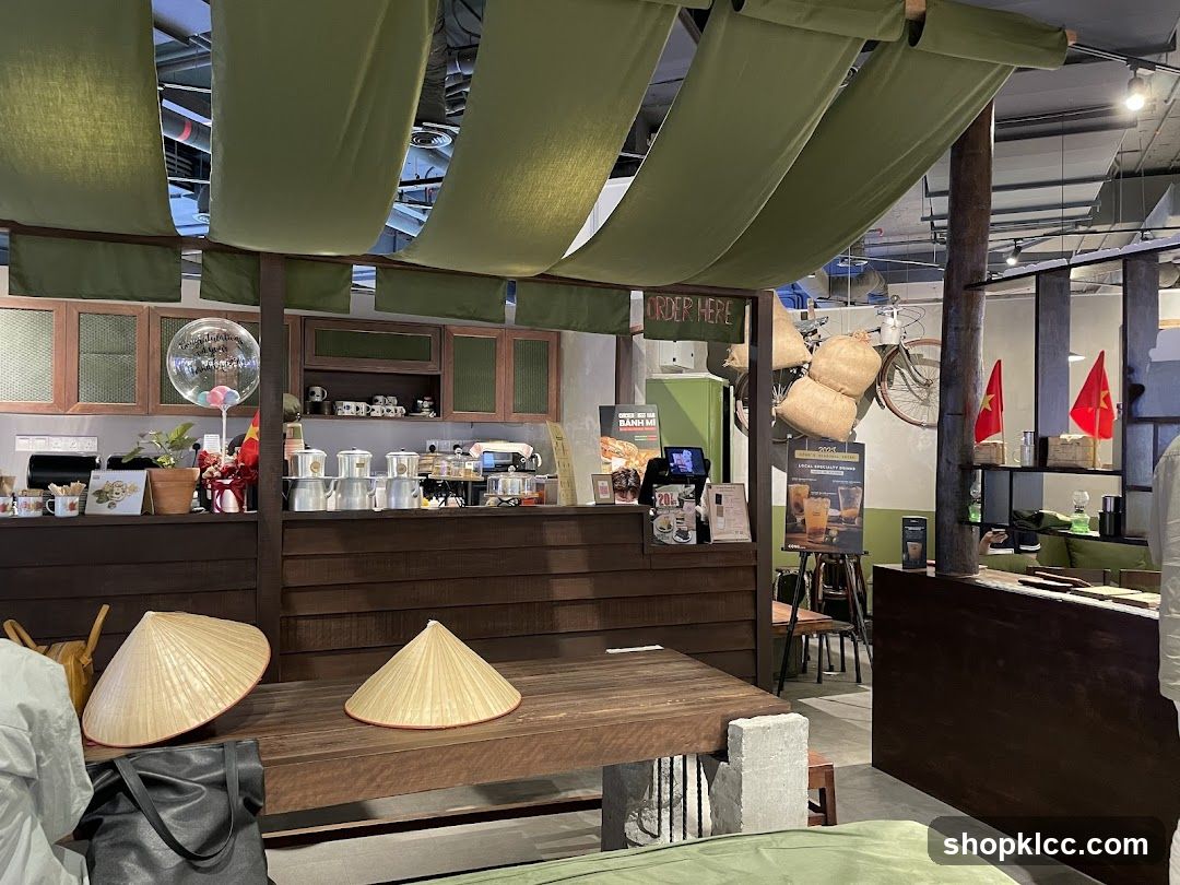 Cafe Interior with Vietnamese Accents