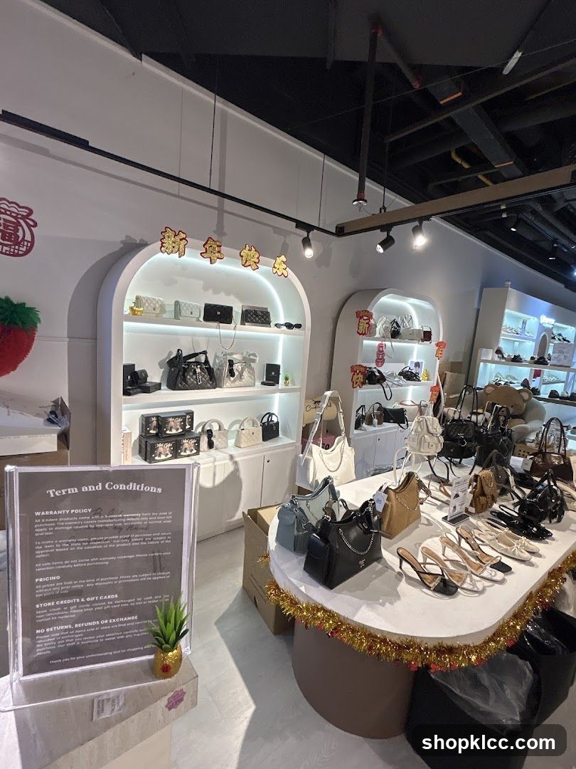 Store Interior with Handbags and Shoes
