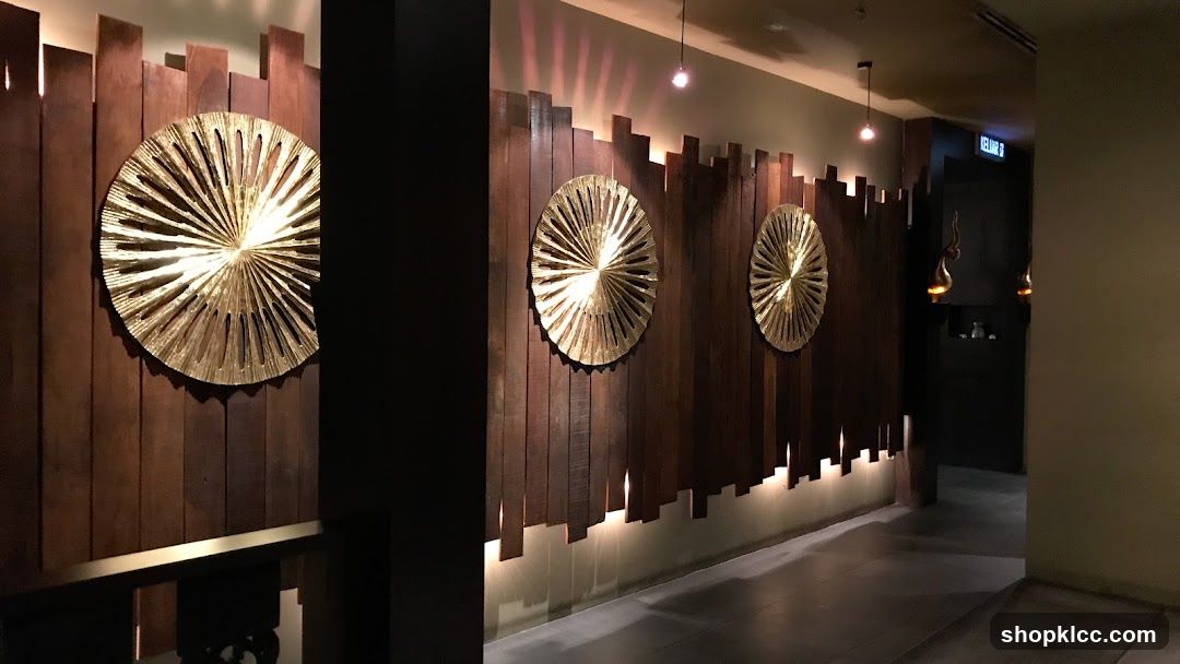 Interior hallway with decorative wall art